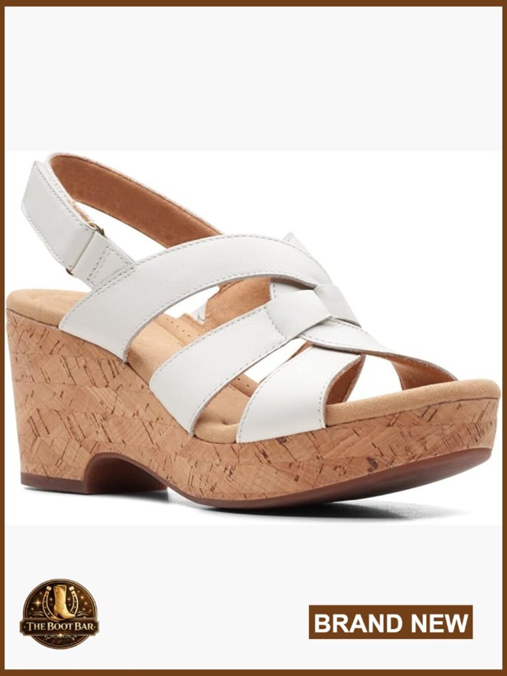 Women's Wedge Sandals with Cork Platform 3in Heel Open Toe Slingback